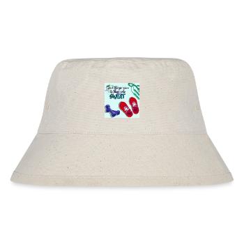 GOOD THINGS COME with fitness - Stanley/Stella recycelter Bucket Hat - Naturweiß - Vorne