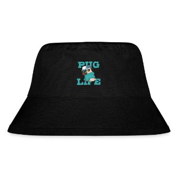 Pug Life - Stanley/Stella recycelter Bucket Hat - Schwarz - Vorne