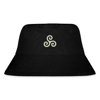 Triskele als Schmuckstück - Stanley/Stella recycelter Bucket Hat - Schwarz - Vorne