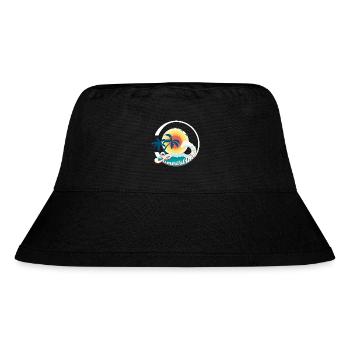 Summerwave Summer Beach Palm Trees Surf Shirt - Stanley/Stella Recycled Bucket Hat - black - Front