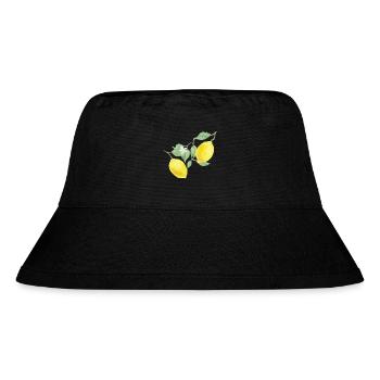 Zitronen - Stanley/Stella recycelter Bucket Hat - Schwarz - Vorne