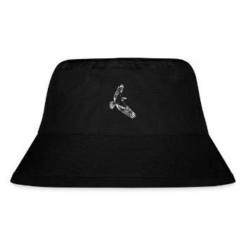 Falke im Flug - Stanley/Stella recycelter Bucket Hat - Schwarz - Vorne