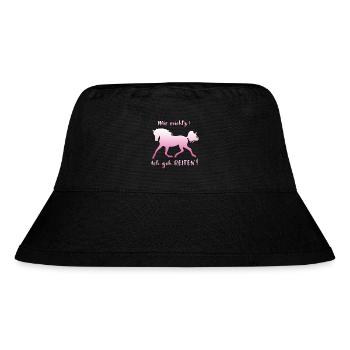 That's enough for me, I go riding horses saying funny - Stanley/Stella Recycled Bucket Hat - black - Front