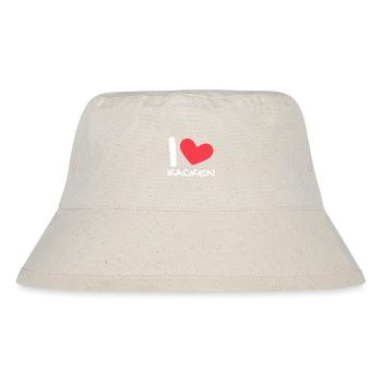 I love kacken - Stanley/Stella recycelter Bucket Hat - Naturweiß - Vorne