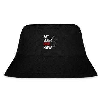 Eat Sleep Dive Repeat - Hammerhead Shark - Stanley/Stella Recycled Bucket Hat - black - Front
