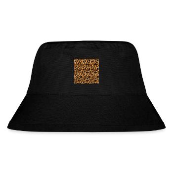 Motif léopard en orange sur noir - Bob recyclé Stanley/Stella - noir - Devant