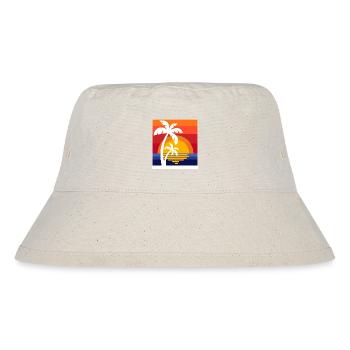 Palm trees Caribbean summer sun beach sea time out - Stanley/Stella Recycled Bucket Hat - natural - Front