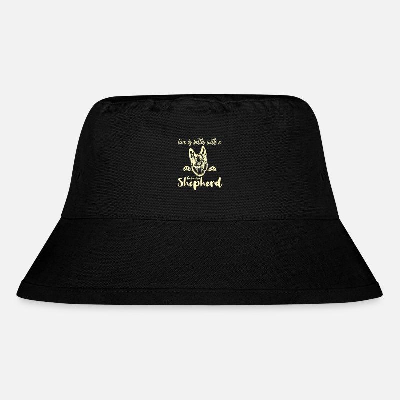 Deutscher Schäferhund - Stanley/Stella recycelter Bucket Hat - Schwarz