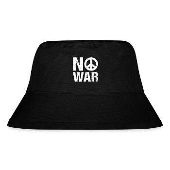 No War Peace Sign - Stanley/Stella Recycled Bucket Hat - black - Front