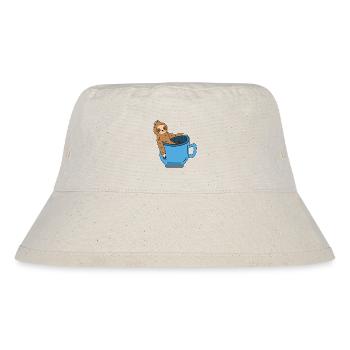 Funny sloth Caffeine Coffee Drinking coffee cup - Stanley/Stella Recycled Bucket Hat - natural - Front