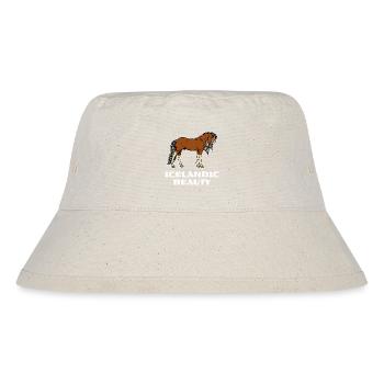 Icelandic Horses Statement Horse Love Horse Fan - Stanley/Stella Recycled Bucket Hat - natural - Front