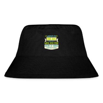 RADFAHREN OHNE AKKU - SPAREN E-BIKE - Stanley/Stella recycelter Bucket Hat - Schwarz - Vorne