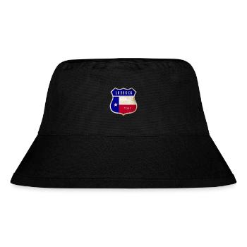 Lubbock Texas crest flags design - Stanley/Stella Recycled Bucket Hat - black - Front