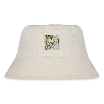 Marmor Mosaik Gold Textur - Stanley/Stella recycelter Bucket Hat - Naturweiß - Vorne