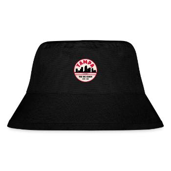 Tampa Skyline Retro Badge - Stanley/Stella recycelter Bucket Hat - Schwarz - Vorne