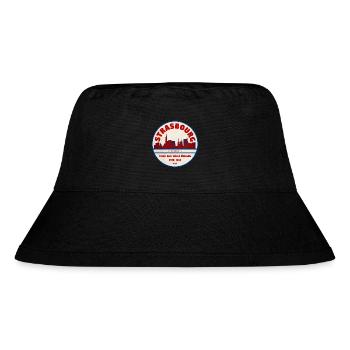 Strassburg Retro Stadtbadge Skyline - Stanley/Stella recycelter Bucket Hat - Schwarz - Vorne
