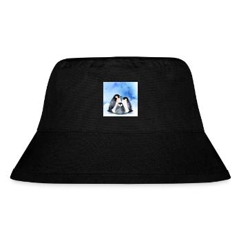 Penguin Family Winter - Stanley/Stella Recycled Bucket Hat - black - Front