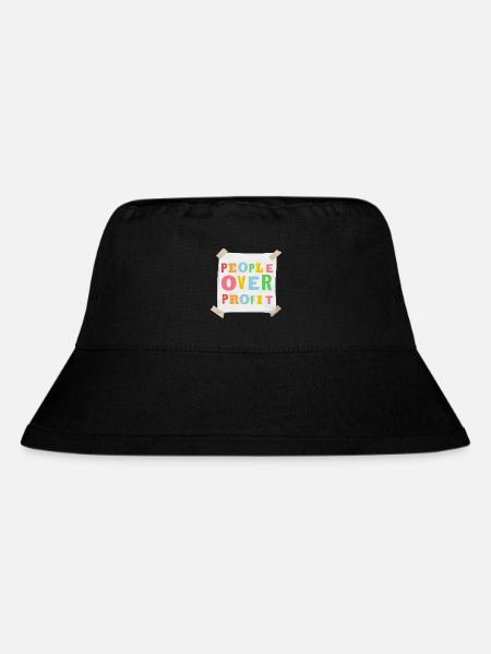 People Over Profit - Stanley/Stella recycelter Bucket Hat - Schwarz