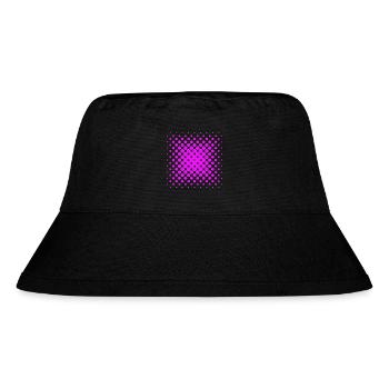 Pink Quadrat - Stanley/Stella recycelter Bucket Hat - Schwarz - Vorne