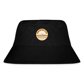 Washington DC Vintage Rundstempel - Stanley/Stella recycelter Bucket Hat - Schwarz - Vorne