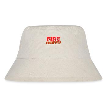 Berufsfeuerwehr Spruch Brandschutz Feuerwehr - Stanley/Stella recycelter Bucket Hat - Naturweiß - Vorne
