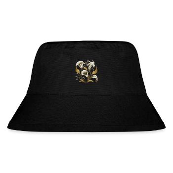 Lilien - Stanley/Stella recycelter Bucket Hat - Schwarz - Vorne
