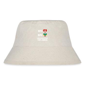 Äthiopien und Schweiz 100% Genial Flagge - Stanley/Stella recycelter Bucket Hat - Naturweiß - Vorne