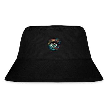 TRIPPY AUGE - Stanley/Stella recycelter Bucket Hat - Schwarz - Vorne