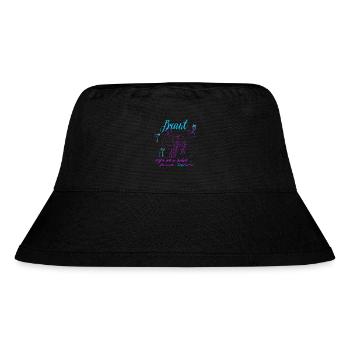 Braut JGA Line Art lustiger Spruch - Stanley/Stella recycelter Bucket Hat - Schwarz - Vorne
