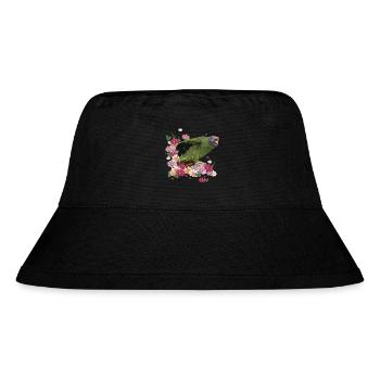 The Red-tailed Parrot - Stanley/Stella Recycled Bucket Hat - black - Front