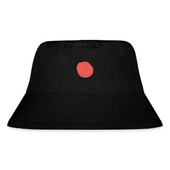 Roter Punkt - Stanley/Stella recycelter Bucket Hat - Schwarz - Vorne