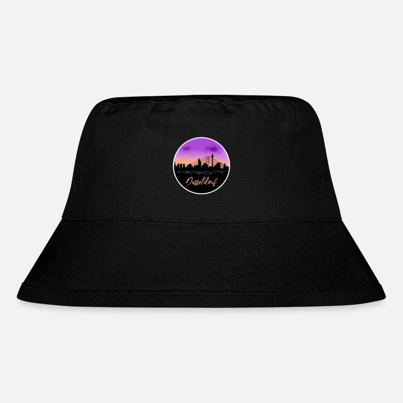 Dusseldorf Fine Skyline - Stanley/Stella Recycled Bucket Hat - black