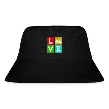 Traktor Landleben Spruch Nutzfahrzeug Landwirt - Stanley/Stella recycelter Bucket Hat - Schwarz - Vorne