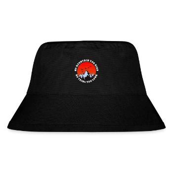 Kein Berg zu hoch, kein Weg zu lang - Stanley/Stella recycelter Bucket Hat - Schwarz - Vorne