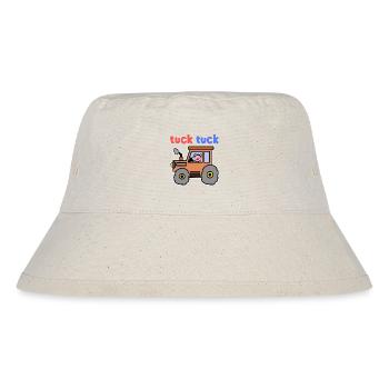 Landwirtschaft Traktor Feld Spruch Landluft Bauer - Stanley/Stella recycelter Bucket Hat - Naturweiß - Vorne