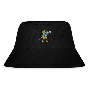 Frog School Cone - Stanley/Stella Recycled Bucket Hat - black - Front