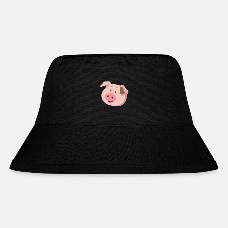 Piggy Head – Illustration d’animal mignon - Bob recyclé Stanley/Stella - noir