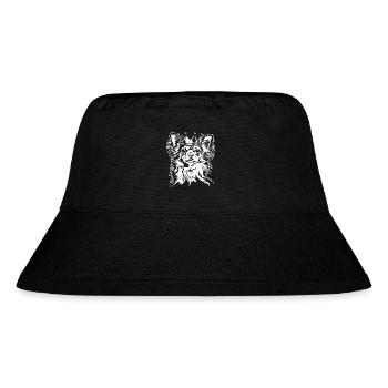Langhaar Chihuahua Krone Hund Hunde Wilsigns - Stanley/Stella recycelter Bucket Hat - Schwarz - Vorne