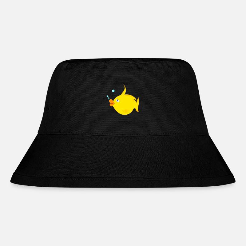 Fisch - Stanley/Stella recycelter Bucket Hat - Schwarz
