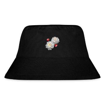 Pfingstrosen, Blumenmotive, gartenliebhaber - Stanley/Stella recycelter Bucket Hat - Schwarz - Vorne