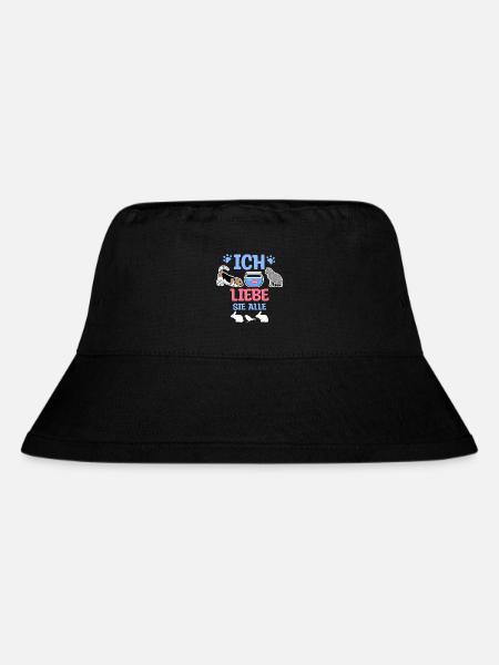 Haustiere Statement Hund Katze Maus Hase Fisch - Stanley/Stella recycelter Bucket Hat - Schwarz