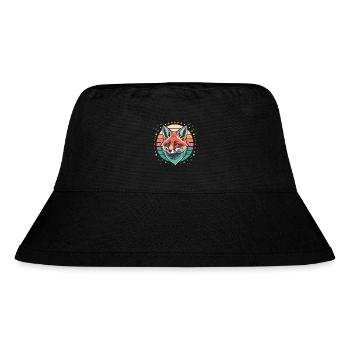 Foxy Retro Sunset - Stanley/Stella Recycled Bucket Hat - black - Front