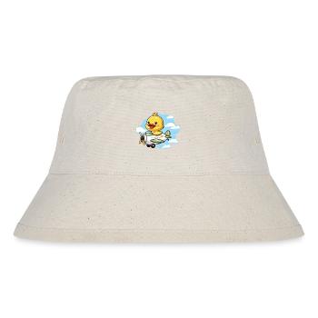 Cute Duck Aviator Design - Stanley/Stella Recycled Bucket Hat - natural - Front
