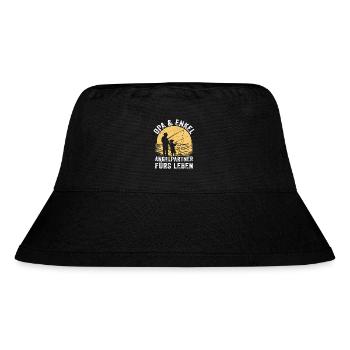 opa und enkel angelpartner fürs leben - Stanley/Stella recycelter Bucket Hat - Schwarz - Vorne