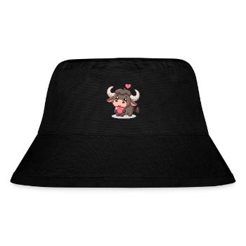 TAURUS ARIES ZODIAC LOVE HEART VALENTINE'S DAY - Stanley/Stella Recycled Bucket Hat - black - Front