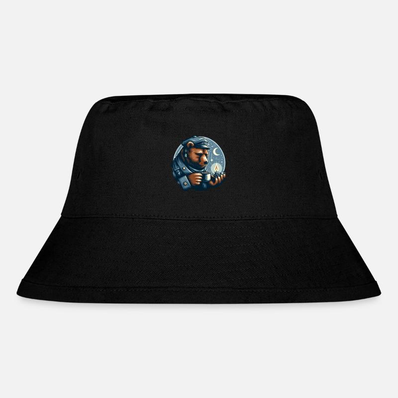BÄR TEELICHT MONDSCHEIN MARITIM KAFFEE TEE NORDEN - Stanley/Stella recycelter Bucket Hat - Schwarz