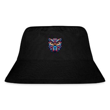 OWL EAGLE OWL BIRD OF PREY TAWNY OWL FEATHER RAINBOW COLORFUL - Stanley/Stella Recycled Bucket Hat - black - Front