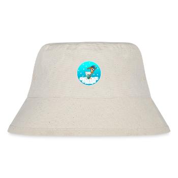 WINTER HÜHNERSTALL HÜHNER SCHNEEFALL - Stanley/Stella recycelter Bucket Hat - Naturweiß - Vorne