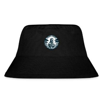 LION, ROCK, CALM, MEDITATION, FORCE, FOCUS, SAVANNAH - Stanley/Stella Recycled Bucket Hat - black - Front