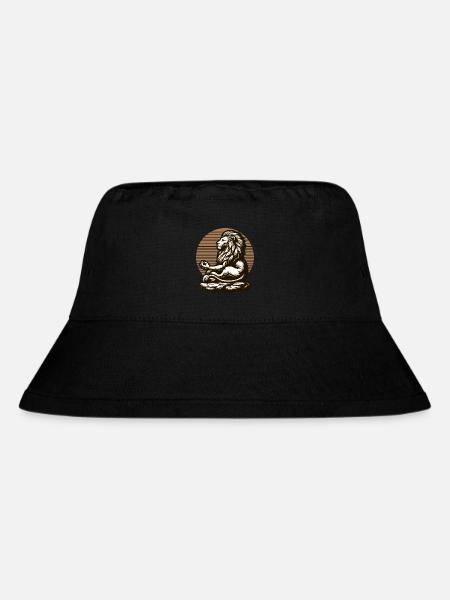 LÖWE FELSEN RUHE MEDITATION KRAFT FOKUS SAVANNE - Stanley/Stella recycelter Bucket Hat - Schwarz